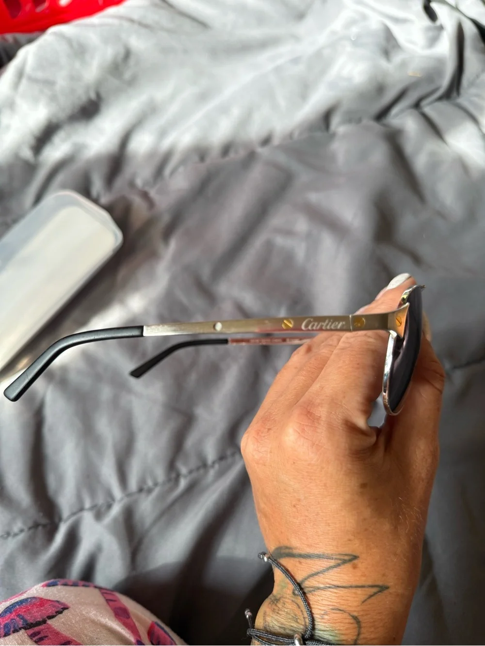Cartier Santos-Dumont Aviators ✨ Luxury Silver & Gold Designer Sunglasse